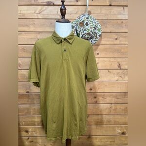 Filson Heavyweight Cotton Polo Shirt – Men’s XXL Dark Ochre Rugged Heritage Knit